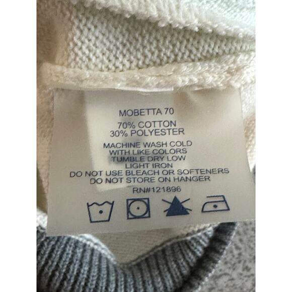 Title Nine Sz XS Full Zip Mobetta 70 Sweatshirt Thermal Sleeves Gray Cream cozy - Picture 4 of 10